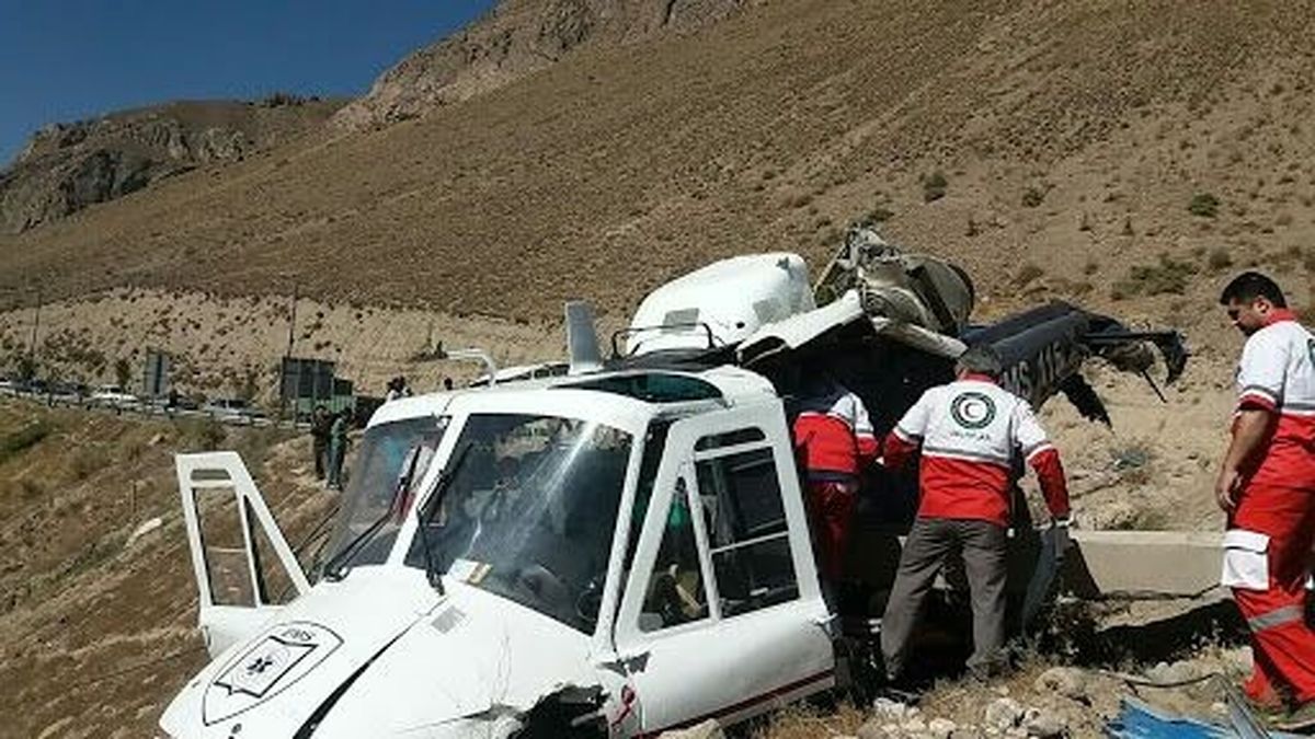 سقوط یک فروند بالگرد در ارتفاعات لالی الیگودرز