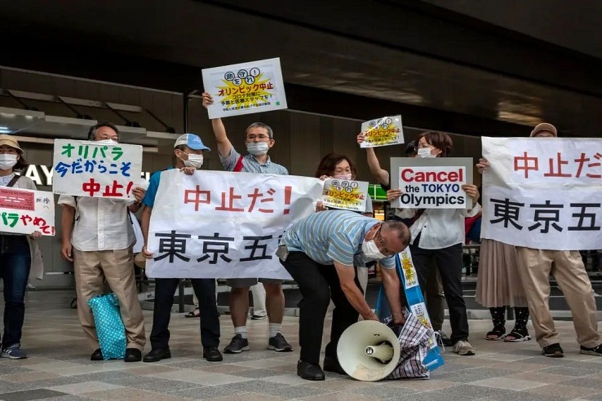 اعتراضات ژاپنی‎‌ها به برگزاری المپیک