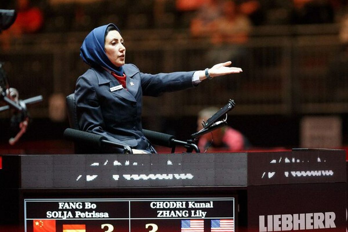 داور زن ایرانی تنیس روی میز المپیک توکیو را قضاوت کرد