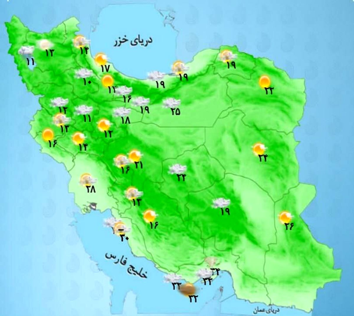 وضعیت آب و هوا، امروز ۳۱ اردیبهشت ۱۴۰۲؛ رگبار باران در بیشتر استان‌ها