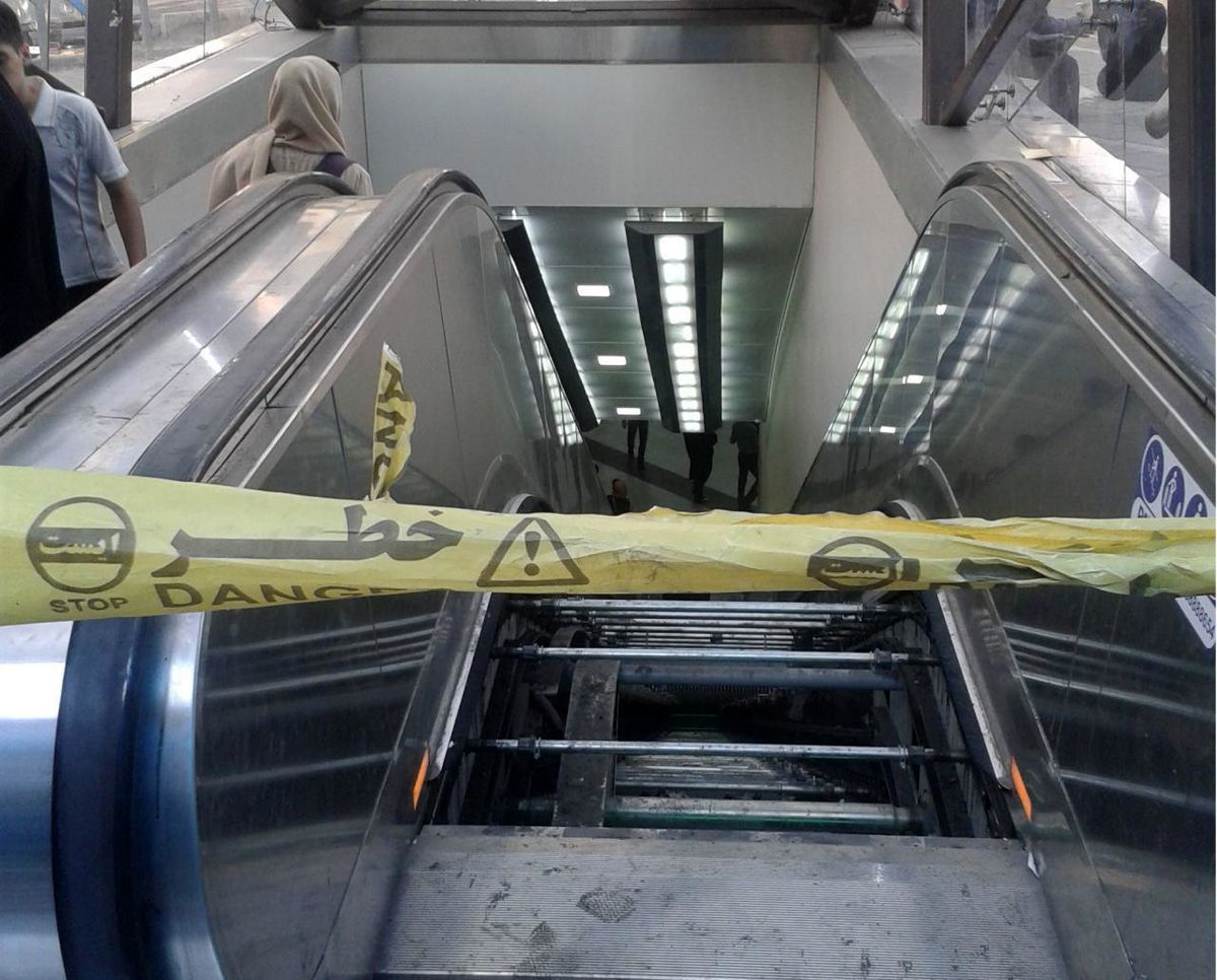 حادثه دوباره  در پله برقی های مترو تهران؛  ۴ نفر مصدوم شدند