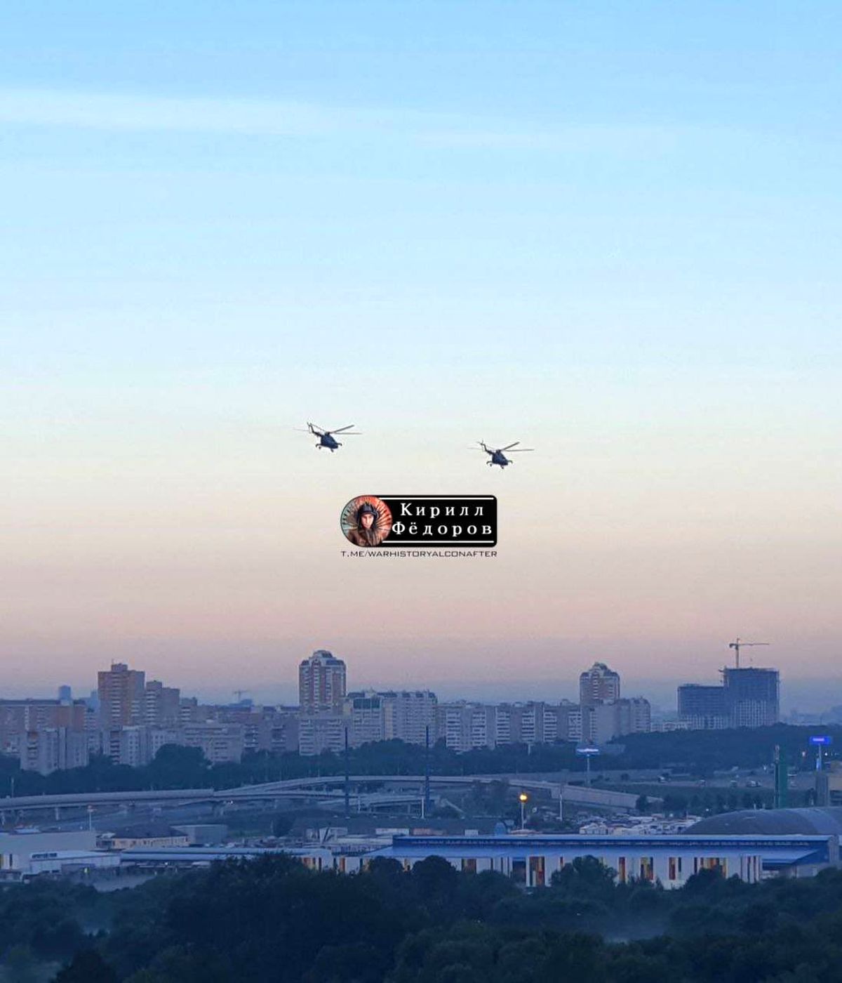 پرواز بالگردها بر فراز مسکو در پی انفجار مهیب
