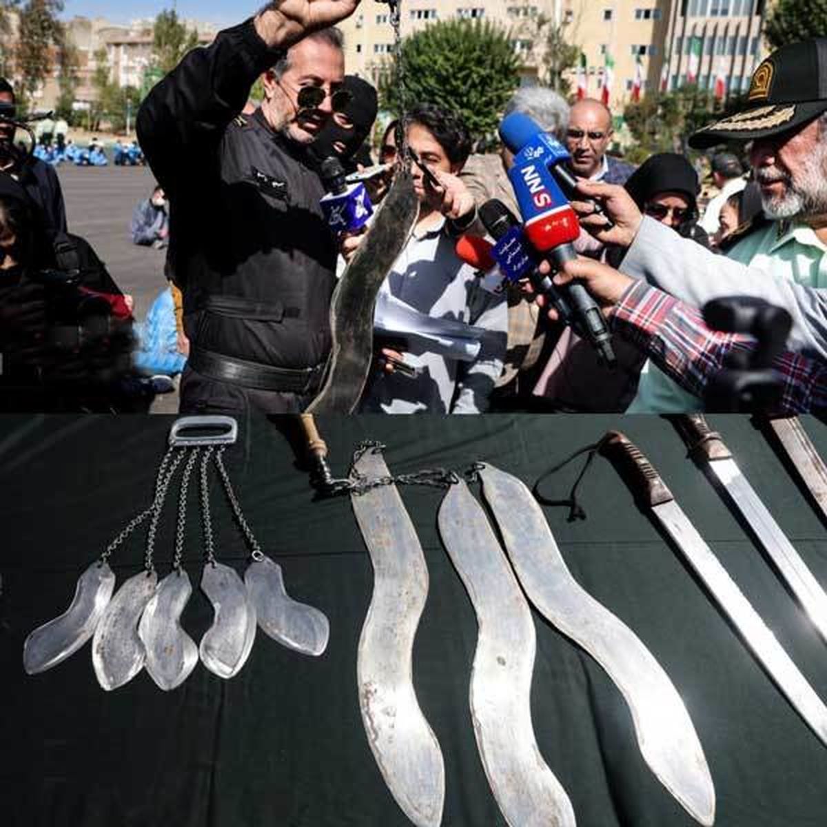 عکس؛ سلاح عجیب کشف‌ شده از اراذل و اوباشِ تهران