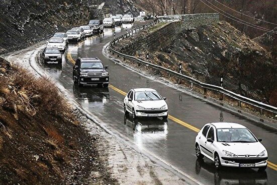 وضعیت جاده‌ها و راه‌ها، امروز ۶ فروردین ۱۴۰۳؛بارش باران در جاده‌های ۲۷ استان